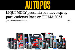 Autopos destaca el nuevo Motorbike spray para cadenas Race de LIQUI MOLY