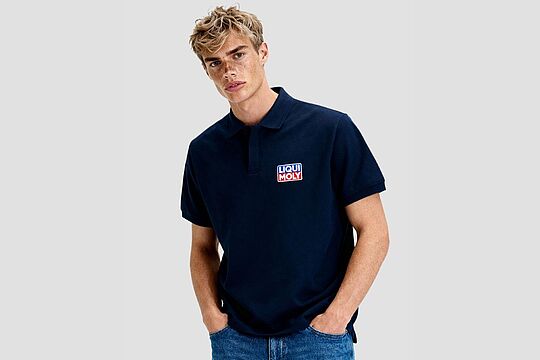 Basic Polo navyblau front 