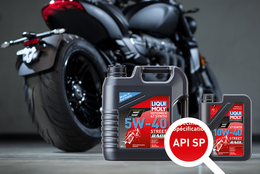 New API SP engine oil specification in the motorcycle sector