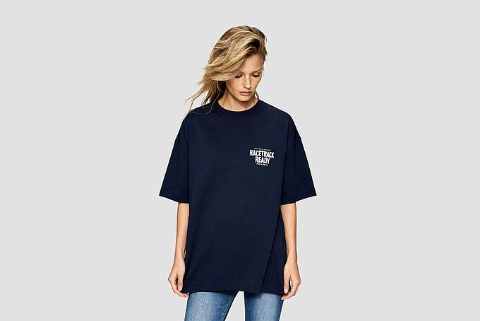 STREETWEAR T-Shirt navyblau - Racetrack Ready front