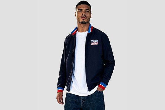 Basic College-Jacke navyblau front 