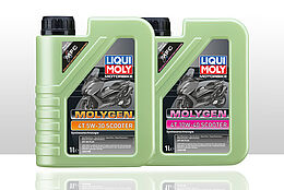 Oils for scooters in bright green