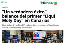 Pos-Venta no olvida el LIQUI MOLY Day ocurrido en Canarias con Recambios DT