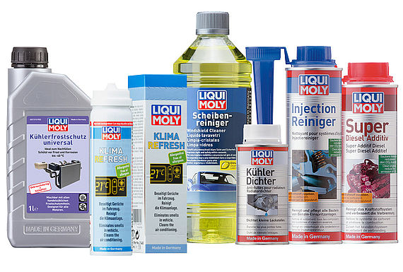 A few simple hand movements and these LIQUI MOLY products help to avoid unwanted stops and expensive repairs