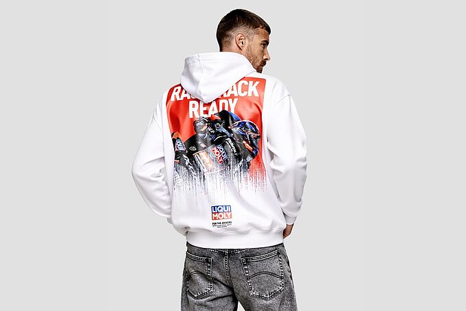 STREETWEAR Zipper weiß - Racetrack Ready back