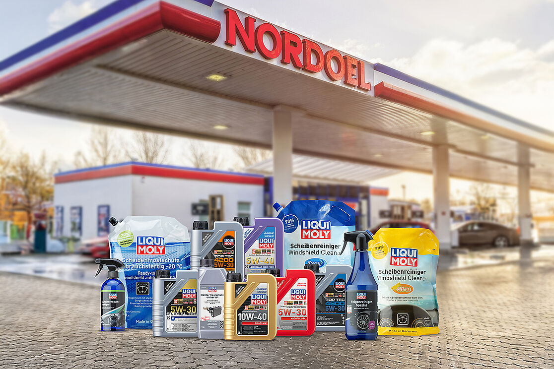 Nordoel-Tankstelle mit LIQUI MOLY Produkten