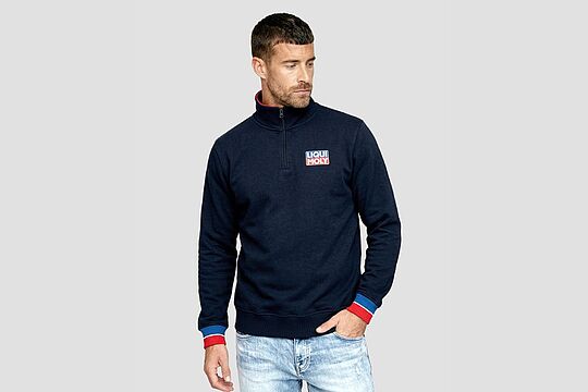 Basic Half-Zip navyblau front 