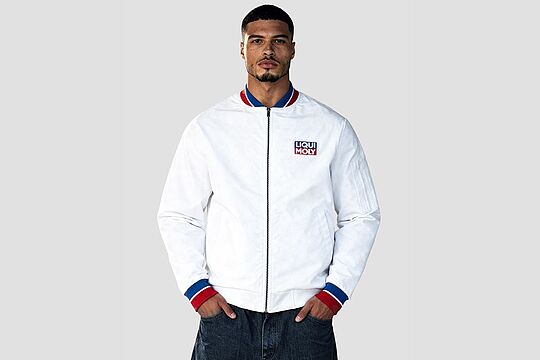 Basic College-Jacke weiß front 