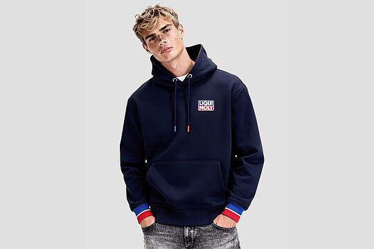 Basic Hoodie navyblau front 