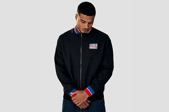 Basic College-Jacke schwarz front 