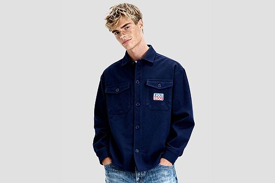 Basic Hemd navyblau front 