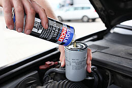 Cleaning the fuel system when replacing the diesel filter