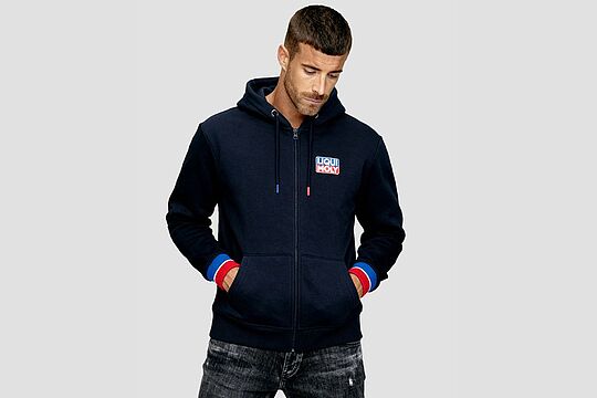 Basic Zipper navyblau front 