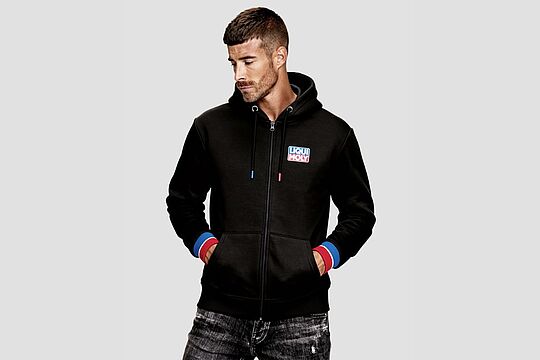 Basic Zipper schwarz front 