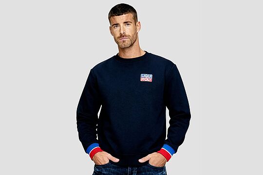 Basic Sweatshirt navyblau front 