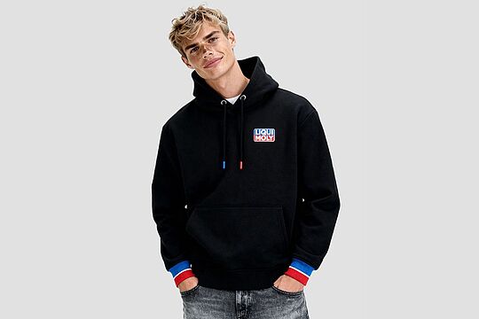 Basic Hoodie schwarz front 