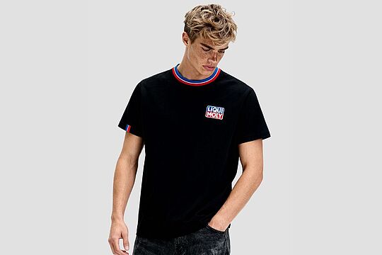 Basic T-Shirt schwarz front 