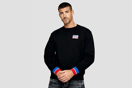 Basic Sweatshirt schwarz front 