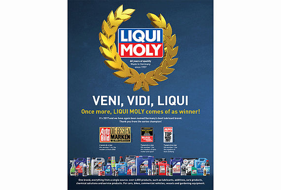 In the readers' survey of Auto Bild we achieved best brand in the lubricant category.
