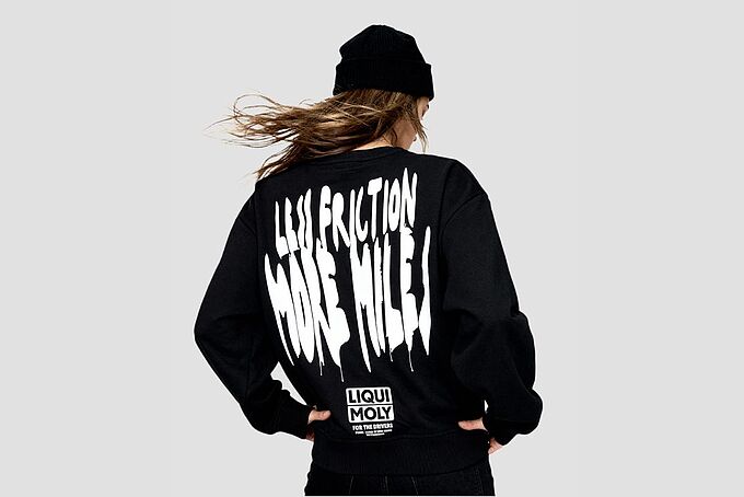 STREETWEAR Sweatshirt schwarz - Less Friction back