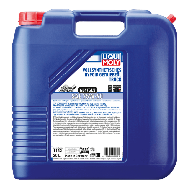Huile entièrement synthétique pour engrenages hypoïdes Truck (GL4/5) 75W-90 
