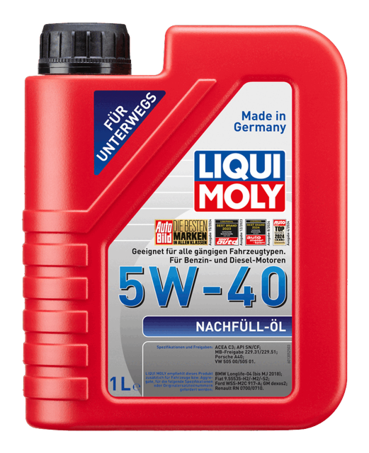 メンテナンス LIQUI MOLY 5W-40 5L Top-up Oil 5W-40 | LIQUI MOLY