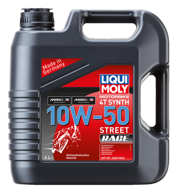リキモリ エンジンオイル ストリートレース 10w-50 1L 3本 楽天市場】LIQUI MOLY Motorbike 4T Synth 10W-50 Street Race