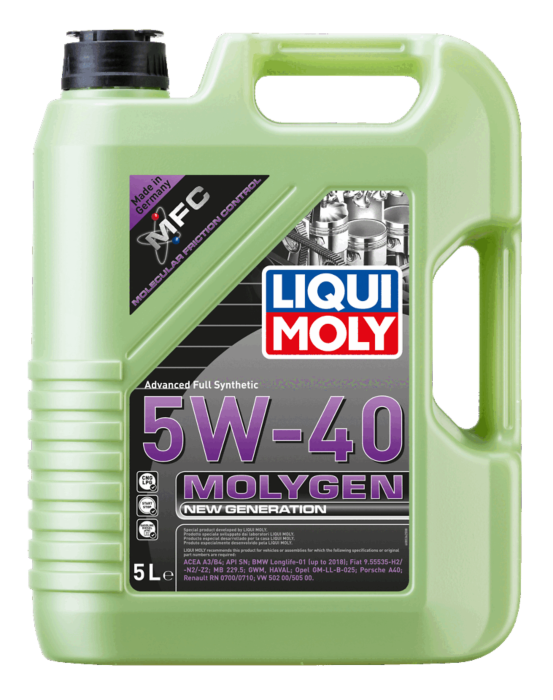 Liqui Moly Molygen 5W-40 Fully Synthetic Motor Oil – 8 Liters – Made In Germany - View #2