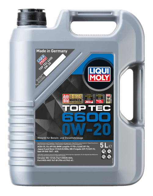 メンテナンス LIQUI MOLY TOP TEC 6600 0W-20 5L Top Tec 6600 SAE 0W-20 | LIQUI MOLY